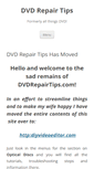 Mobile Screenshot of dvdrepairtips.com